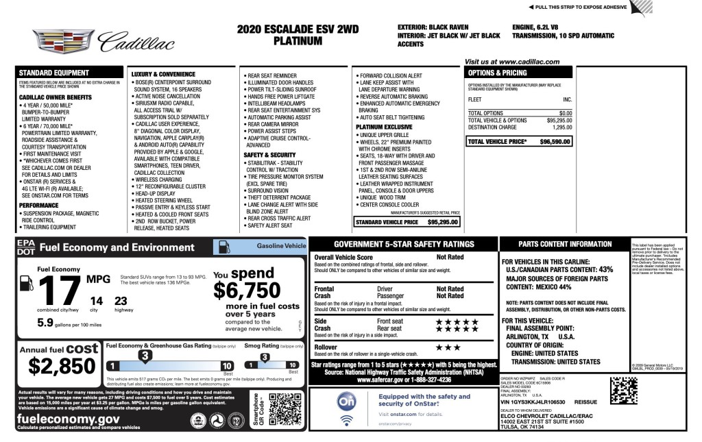 2020 Cadillac Escalade Image 7