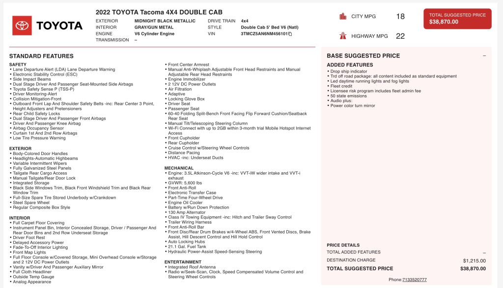2022 Toyota Tacoma Image 3