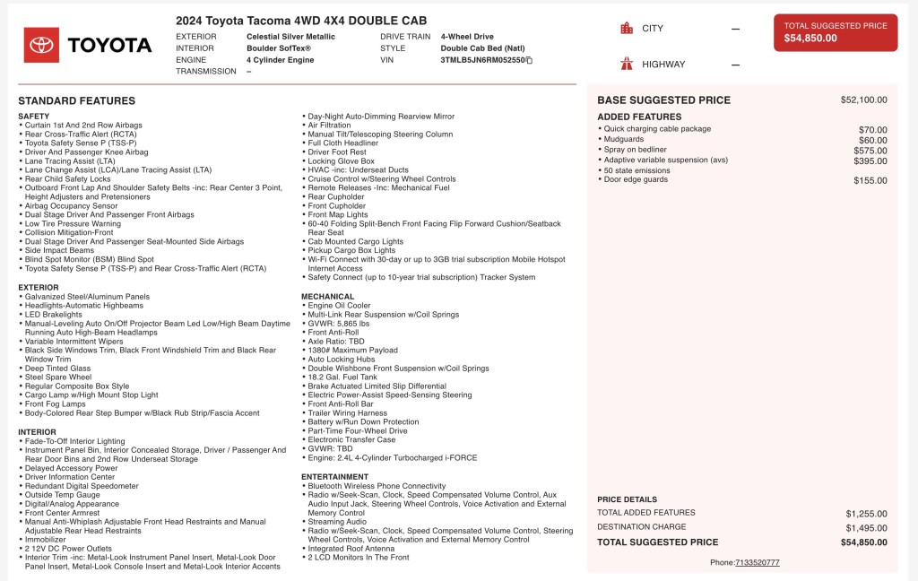 2024 Toyota Tacoma Image 7
