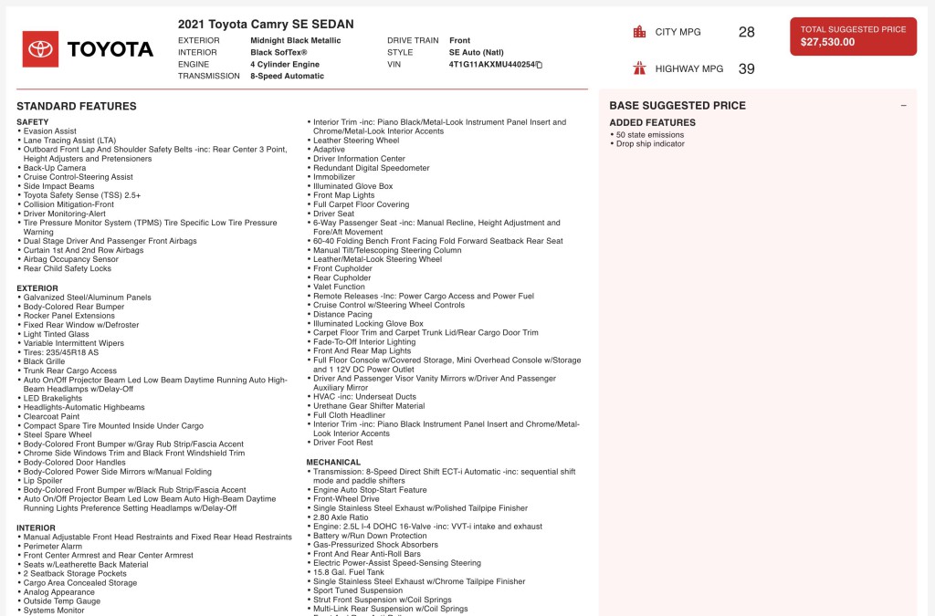 2021 Toyota Camry Image 11