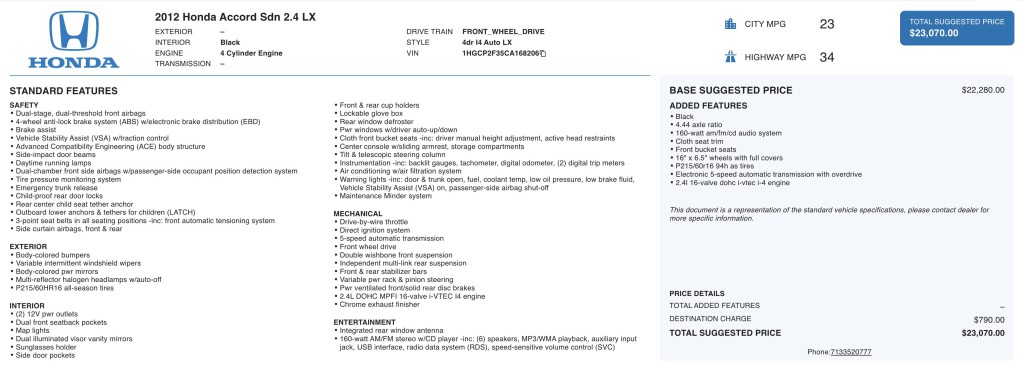 2012 Honda Accord Image 7