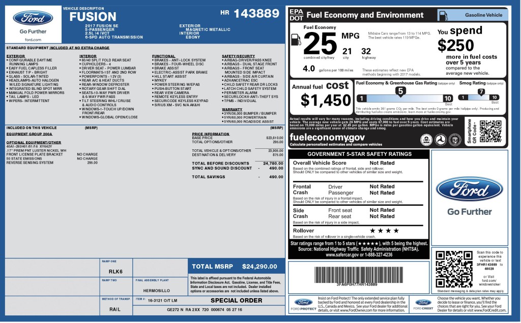 2017 Ford Fusion Image 7