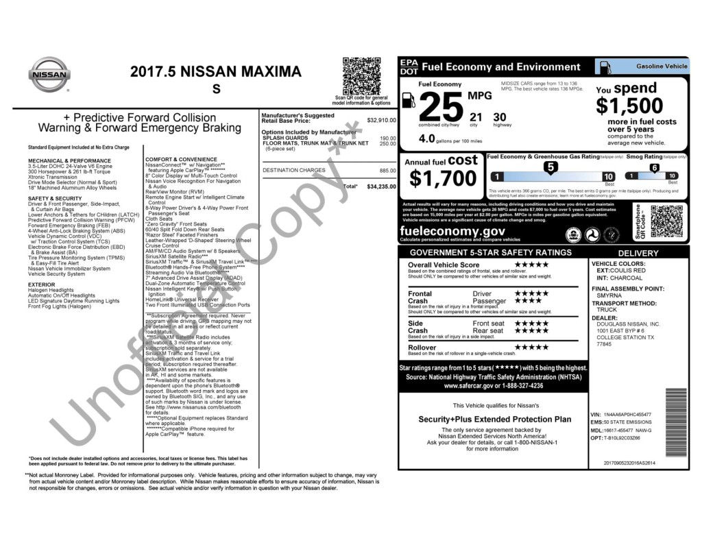 2017 Nissan Maxima Image 11