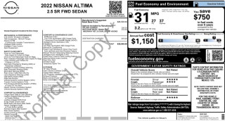 Image for 2022 Nissan Altima 2.5 SR ID: 6914593