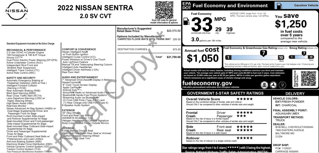 2022 Nissan Sentra Image 11