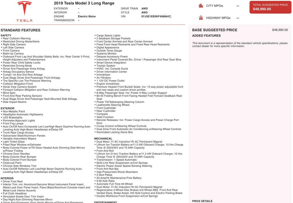 2019 Tesla Model 3 Image 11