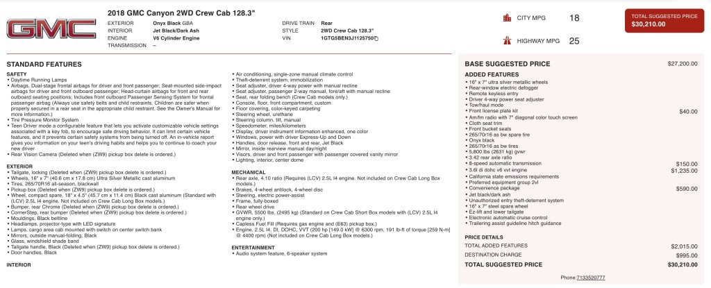 2018 GMC Canyon Image 3