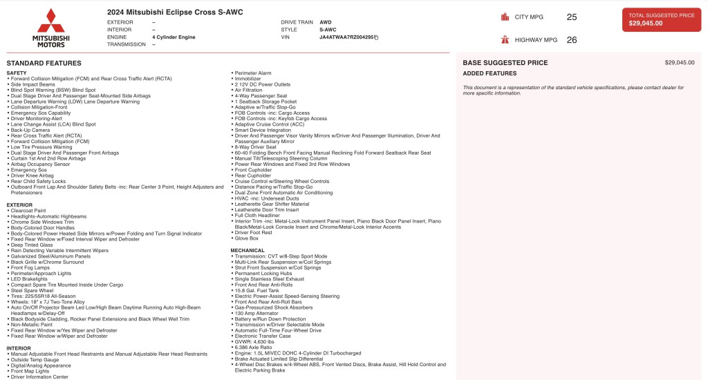 2024 Mitsubishi Eclipse Image 11