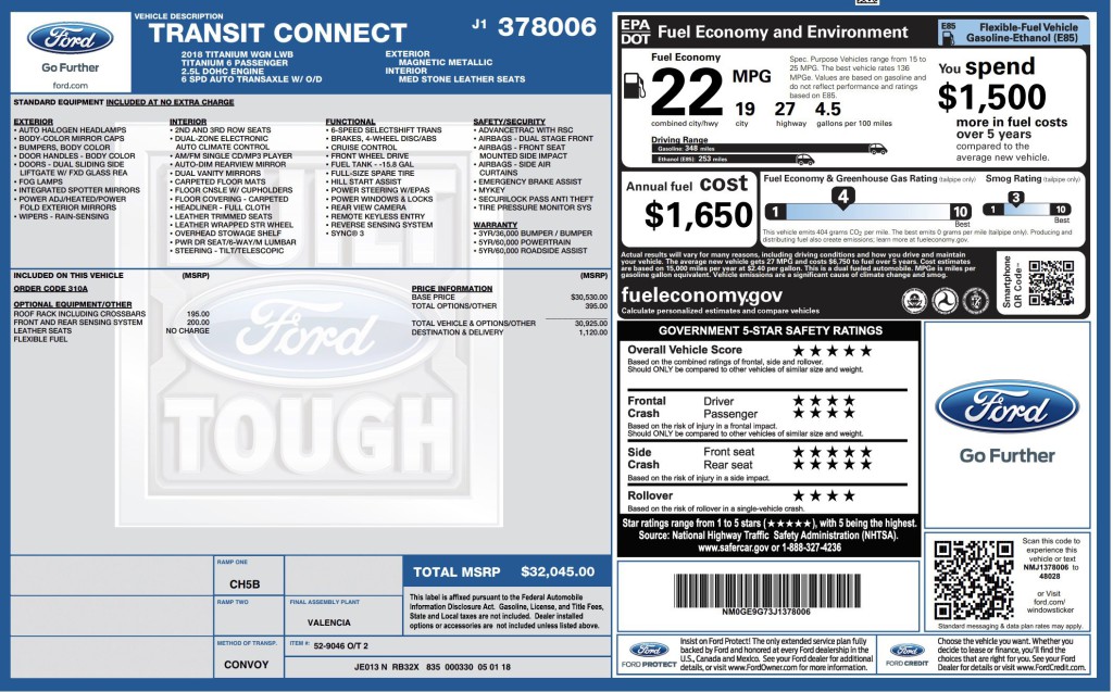 2018 Ford Transit Connect Image 3