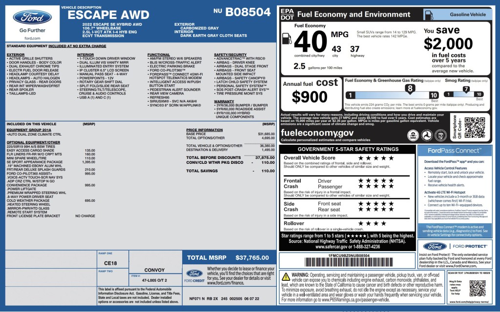 2022 Ford Escape Image 11
