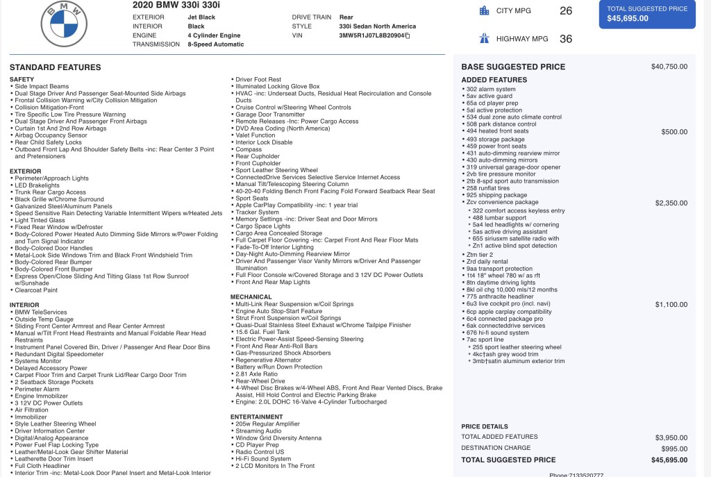 2020 BMW 3 Series Image 12