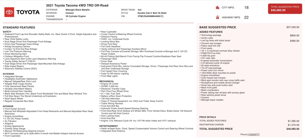 2021 Toyota Tacoma Image 11