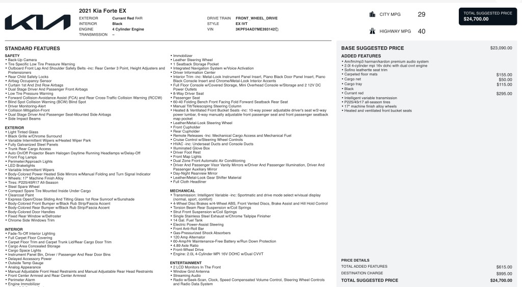 2021 Kia Forte Image 3