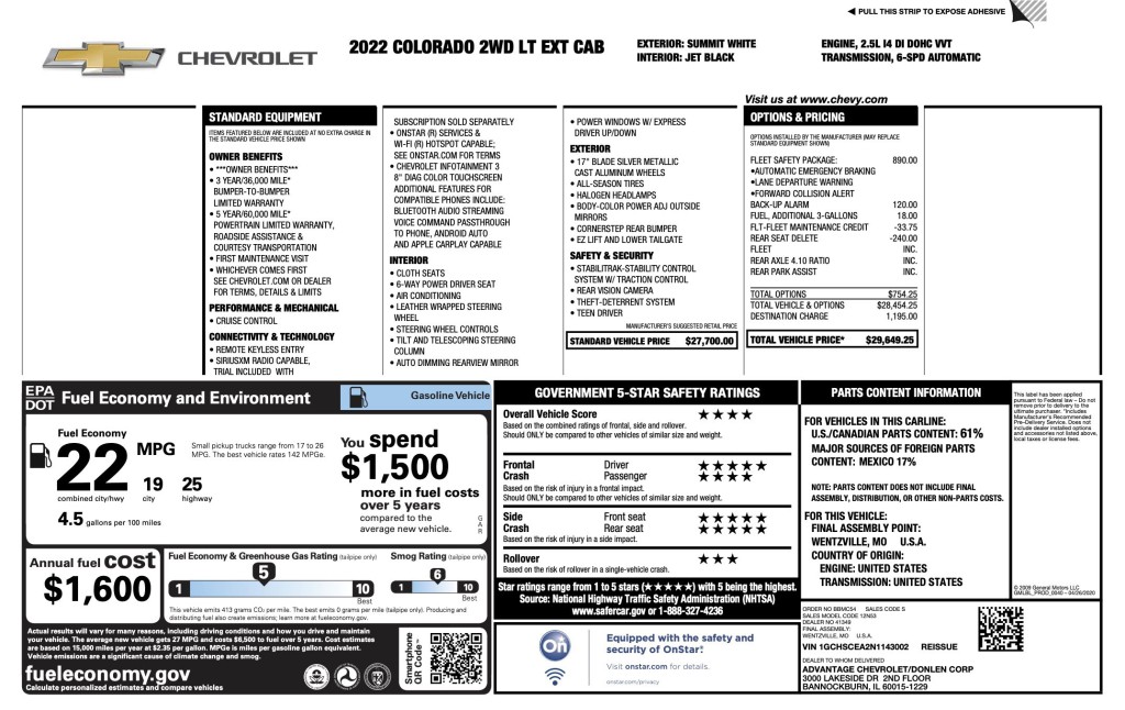 2022 Chevrolet Colorado Image 3