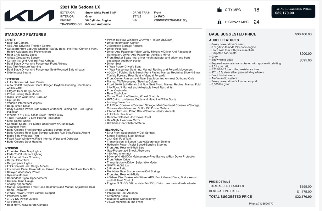 2021 Kia Sedona Image 10