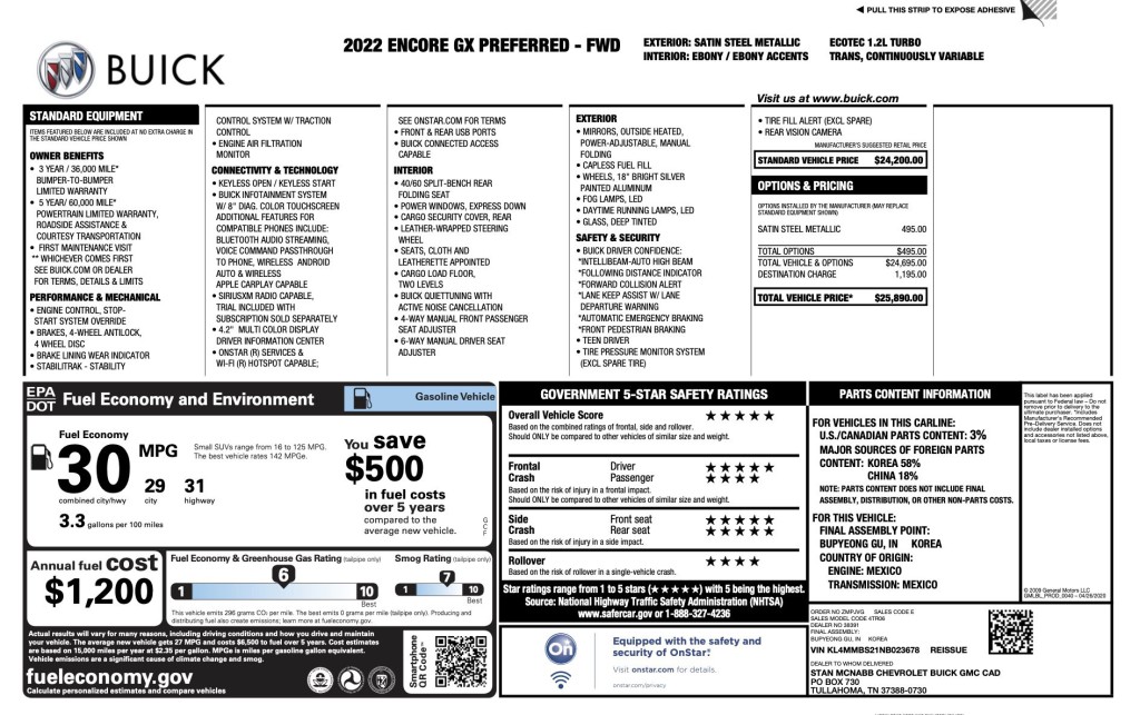 2022 Buick Enclave Image 11
