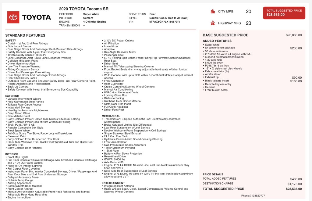 2020 Toyota Tacoma Image 11
