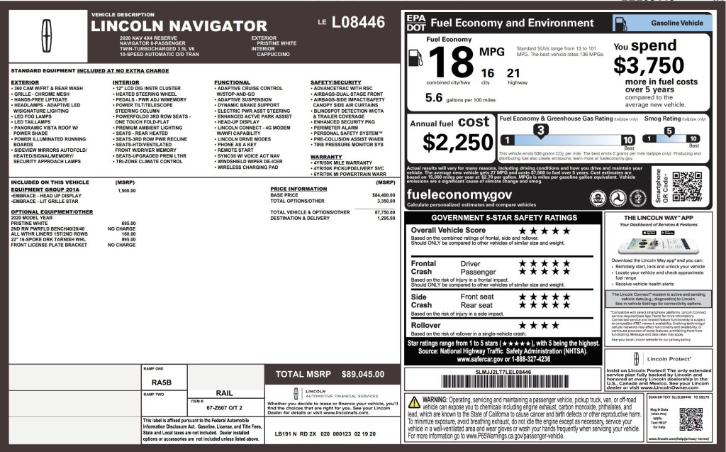 2020 Lincoln Navigator Image 7
