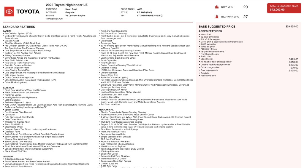 2022 Toyota Highlander Image 6