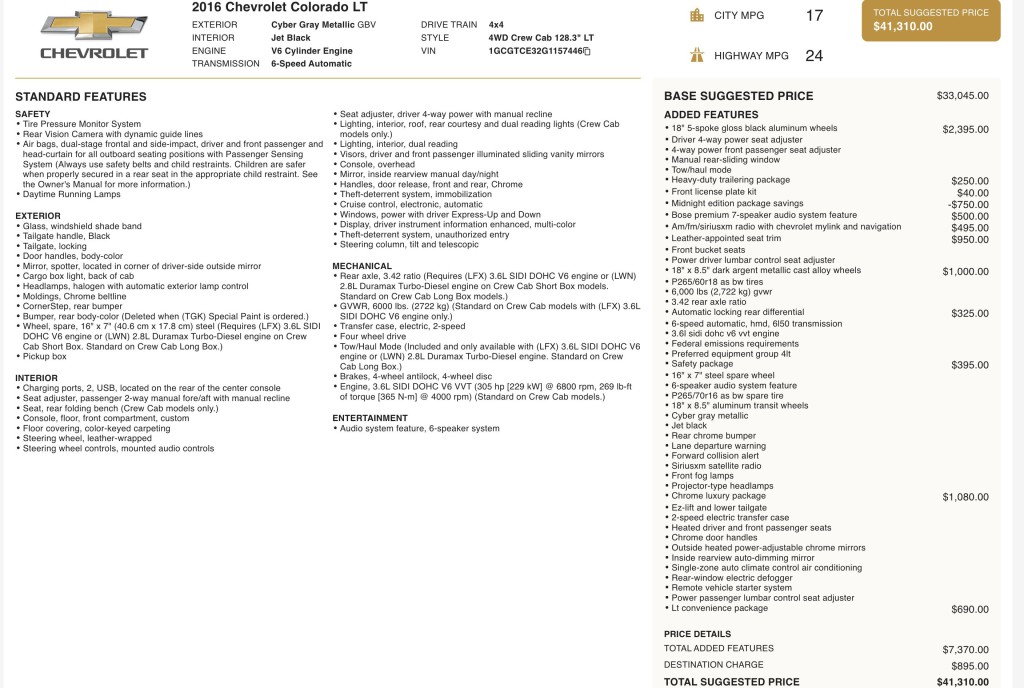 2016 Chevrolet Colorado Image 3