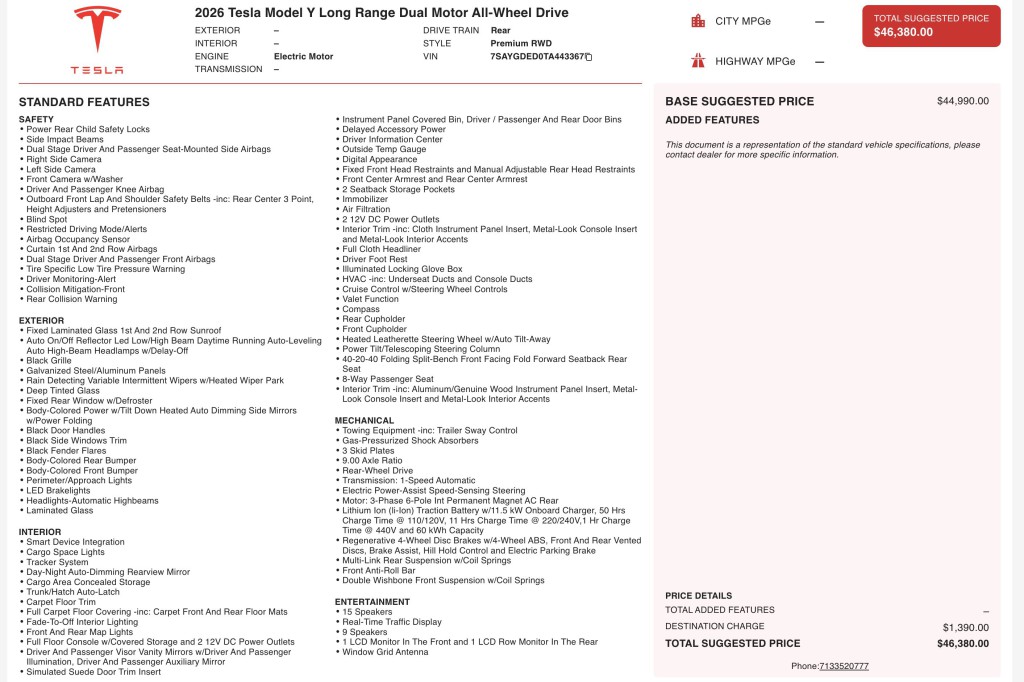 2026 Tesla Model Y Image 7