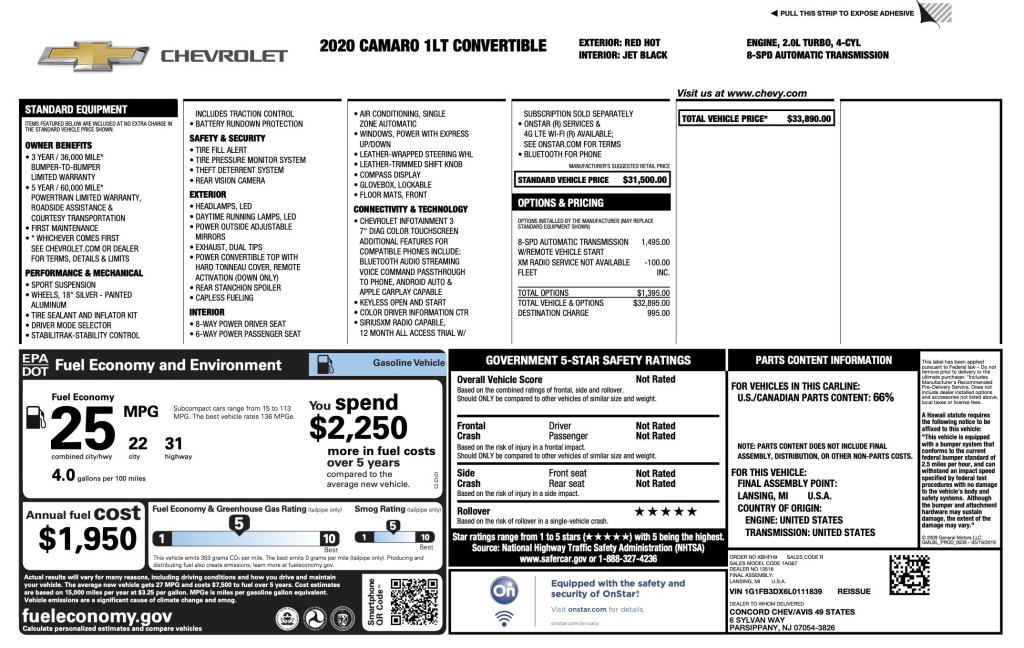 2020 Chevrolet Camaro Image 12