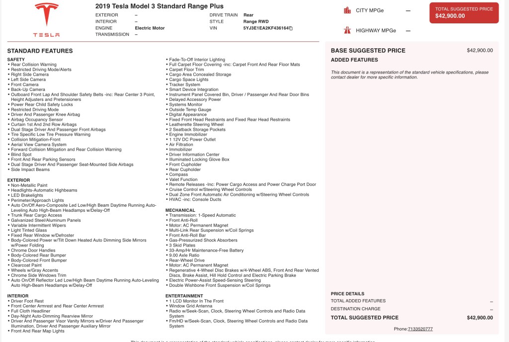 2019 Tesla Model 3 Image 3