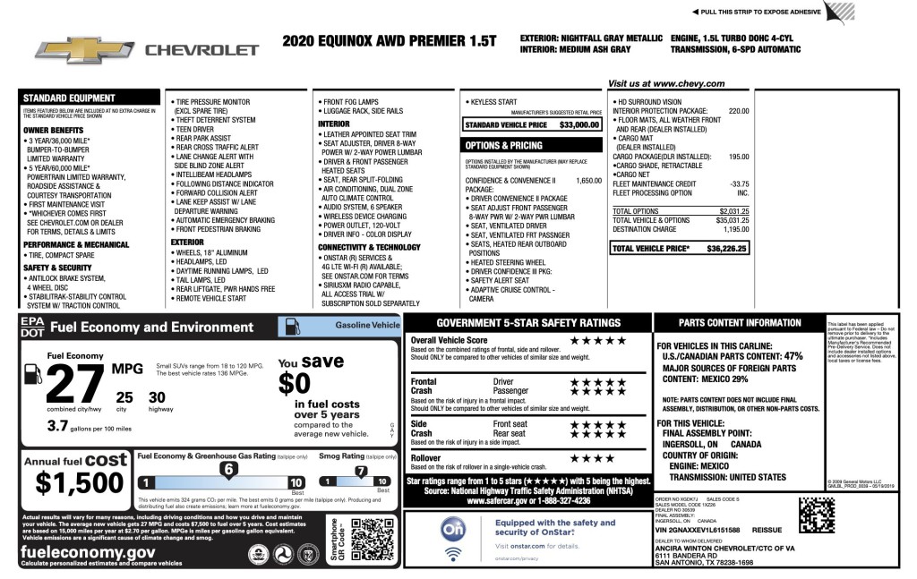 2020 Chevrolet Equinox Image 3