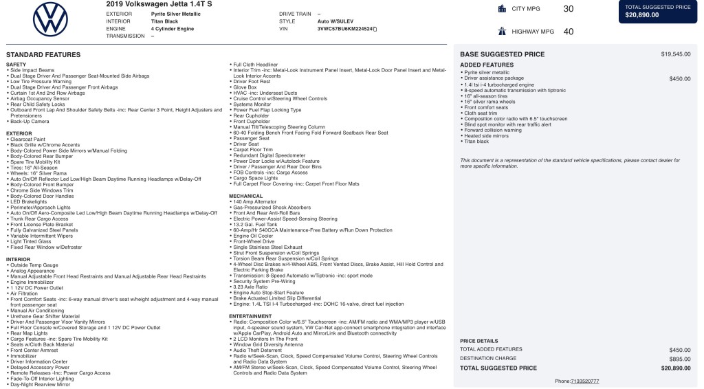 2019 Volkswagen Jetta Image 3