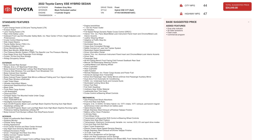 2022 Toyota Camry Image 11