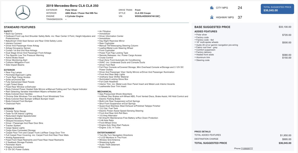 2019 Mercedes-Benz CLA-Class Image 12