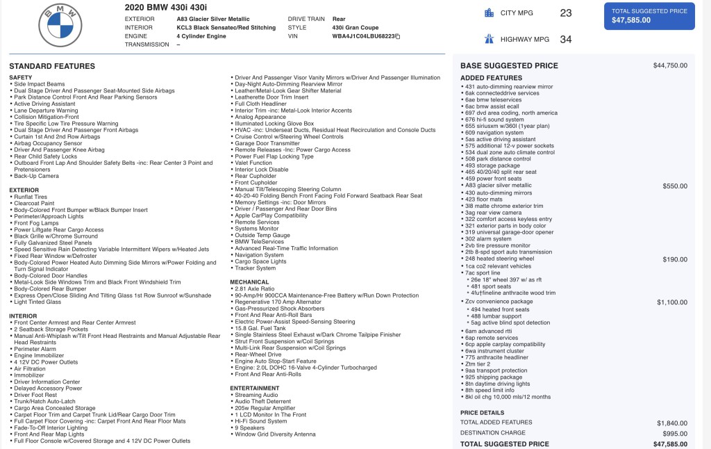 2020 BMW 4 Series Image 7