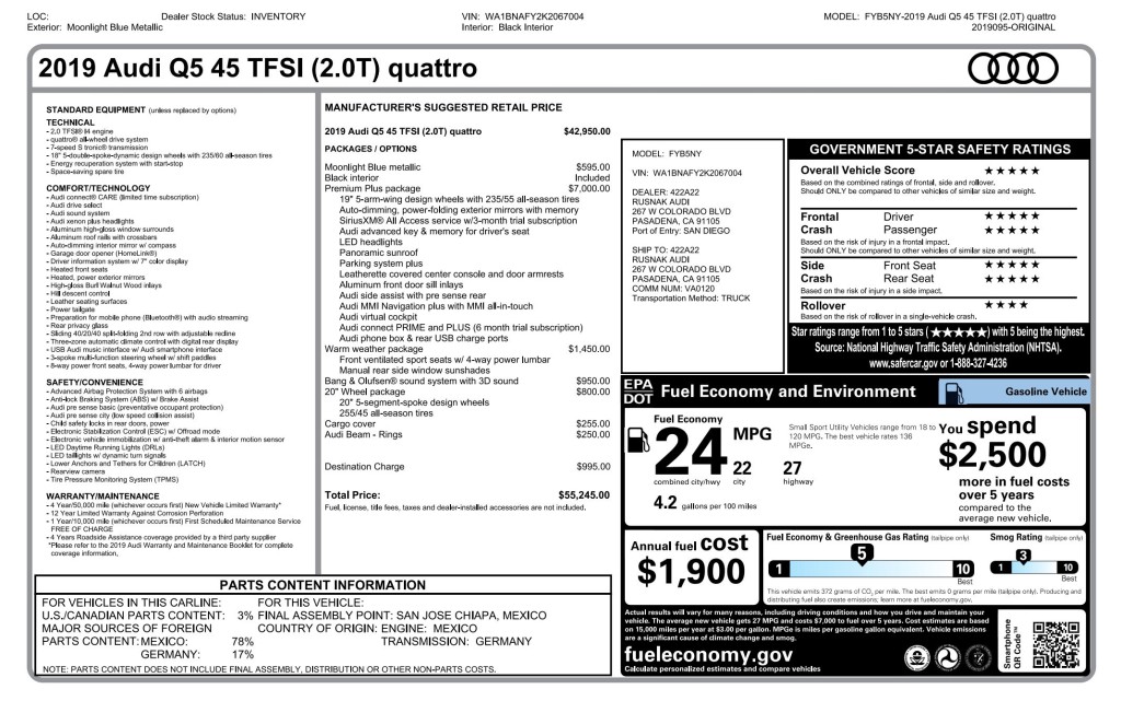 2019 Audi Q5 Image 12