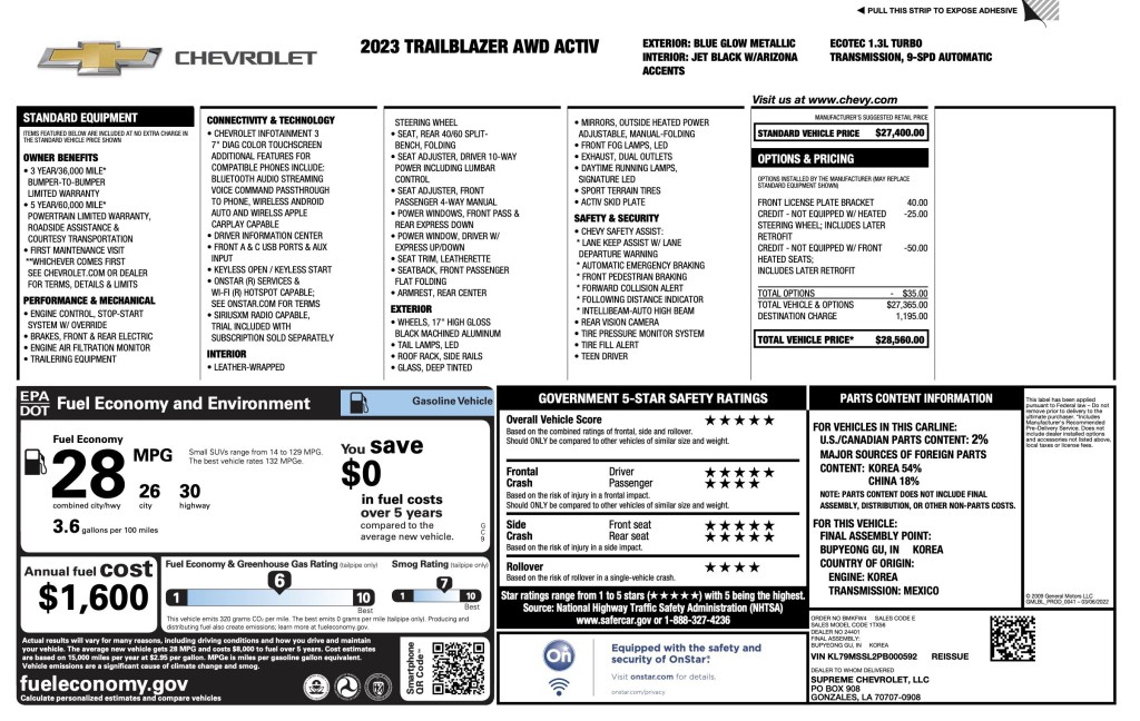 2023 Chevrolet Trailblazer Image 11