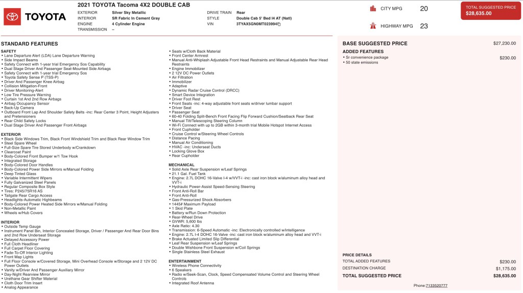 2021 Toyota Tacoma Image 6