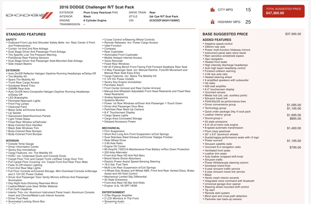 2016 Dodge Challenger Image 7