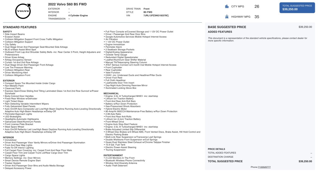 2022 Volvo S60 Image 12