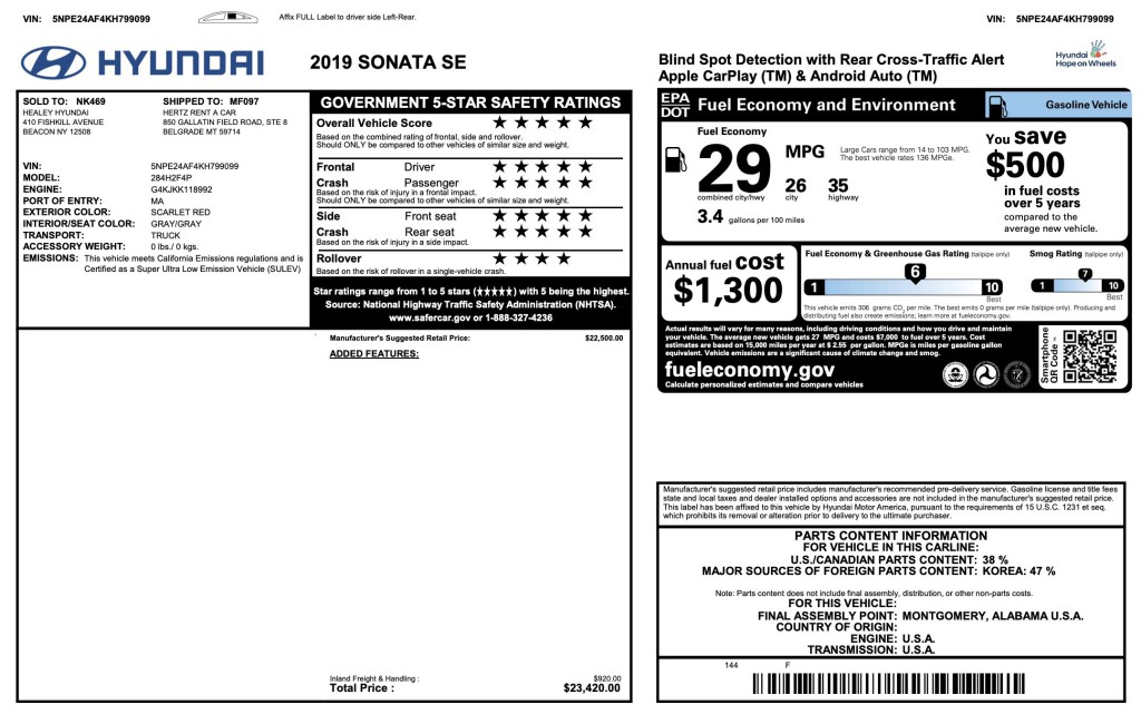 2019 Hyundai Sonata Image 6