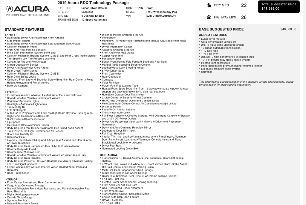 2019 Acura RDX Image 7