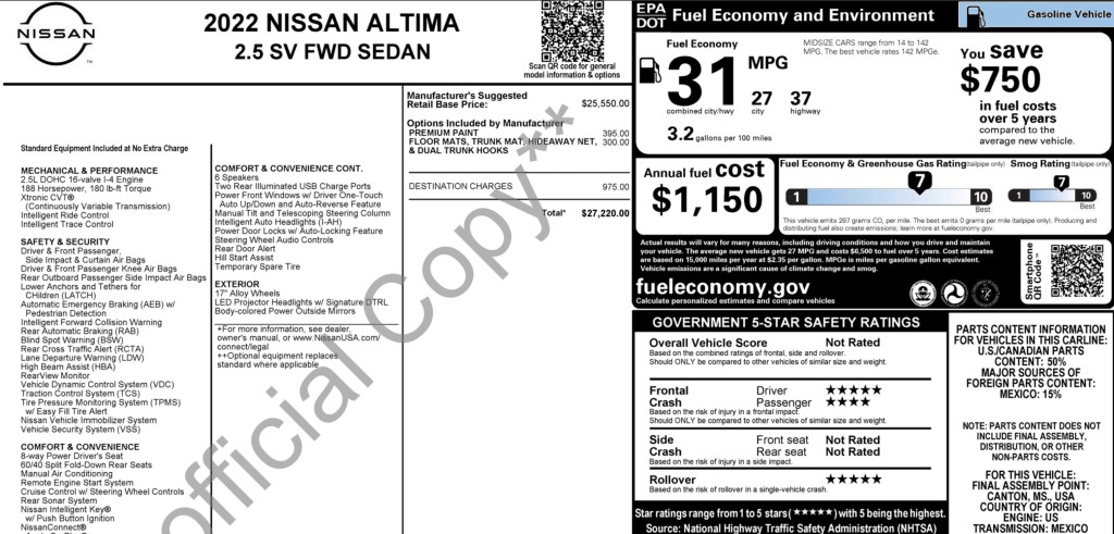 2022 Nissan Altima Image 3