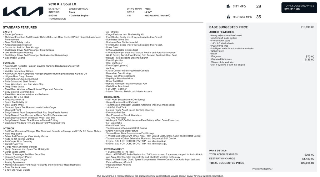 2020 Kia Soul Image 1
