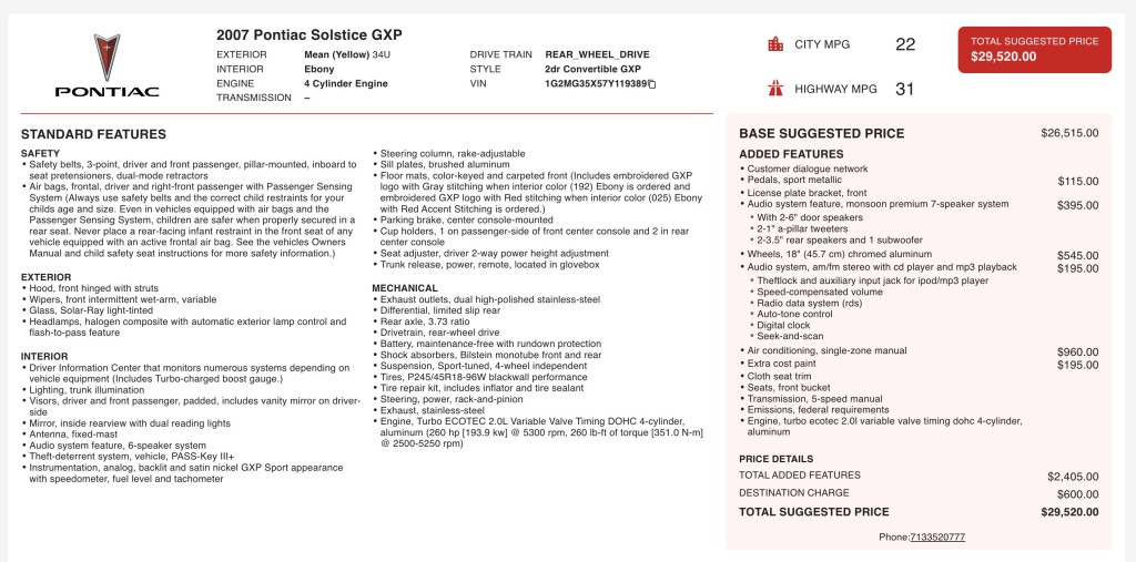 2007 Pontiac Solstice Image 7