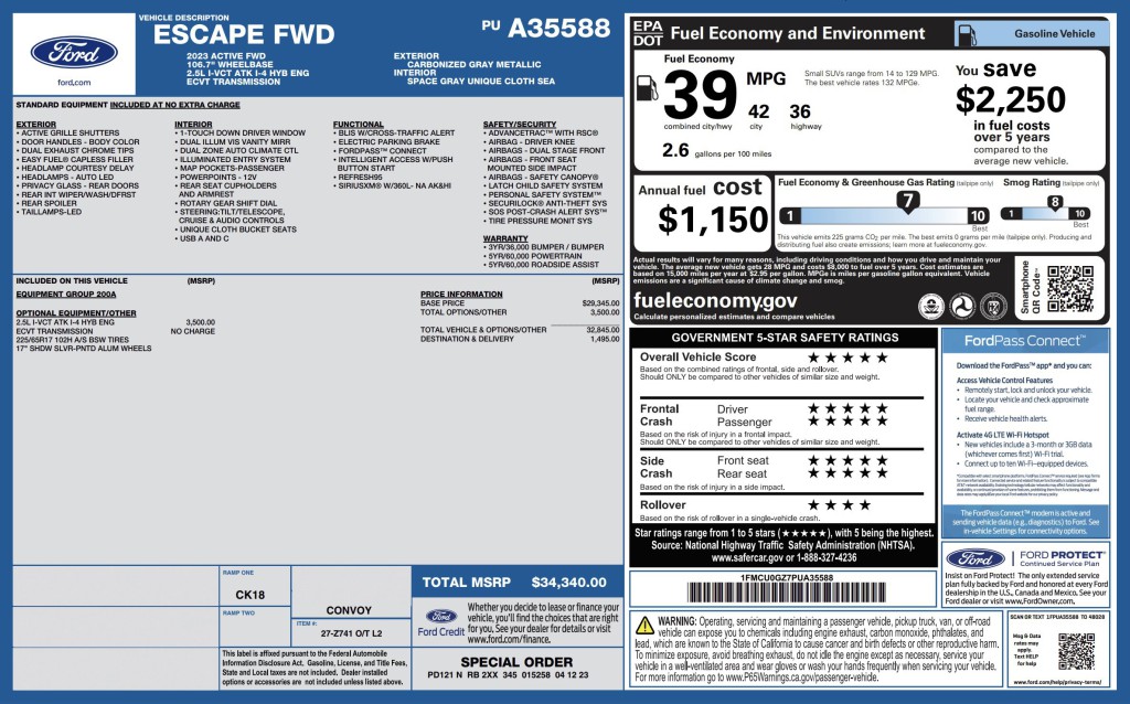 2023 Ford Escape Image 3