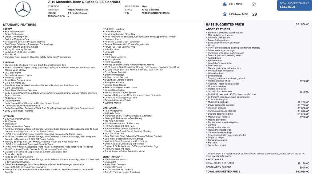 2019 Mercedes-Benz C-Class Image 11