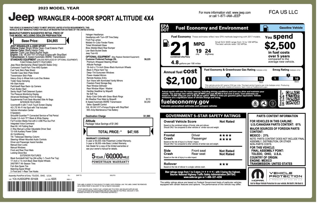 2023 Jeep Wrangler Image 6