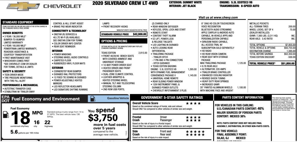 2020 Chevrolet Silverado 1500 Image 1