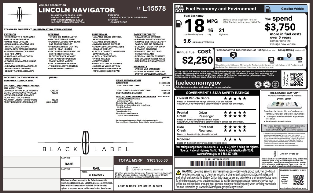 2020 Lincoln Navigator Image 7