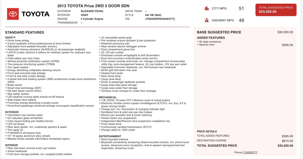2013 Toyota Prius Image 6