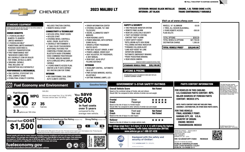 2023 Chevrolet Malibu Image 6