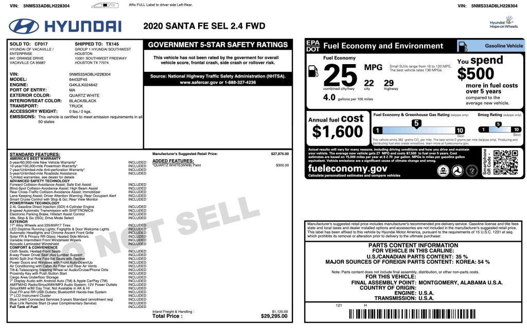 2020 Hyundai Santa Fe Image 6